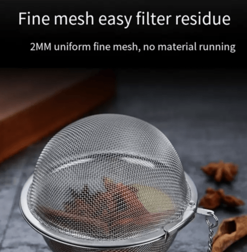 Tea Strainer Infuser Mesh Tea Balls, Stainless Steel Tea seeped strainers Infuser Filter Loose Leaf Teas Soup Seasoning Balls Fruit Squeeze Diffuser Herbal Spice (2 Pcs, Big) - Image 4